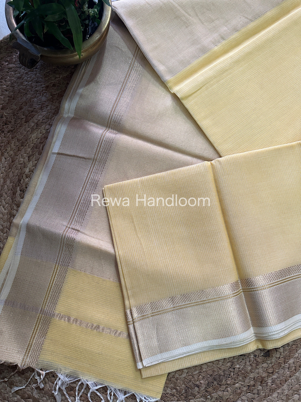 Maheshwari 75 Silk Light Yellow Saree-MCS017