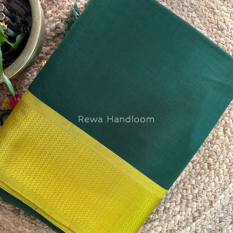 Maheshwari Green Heavy Pallu Saree DPS018