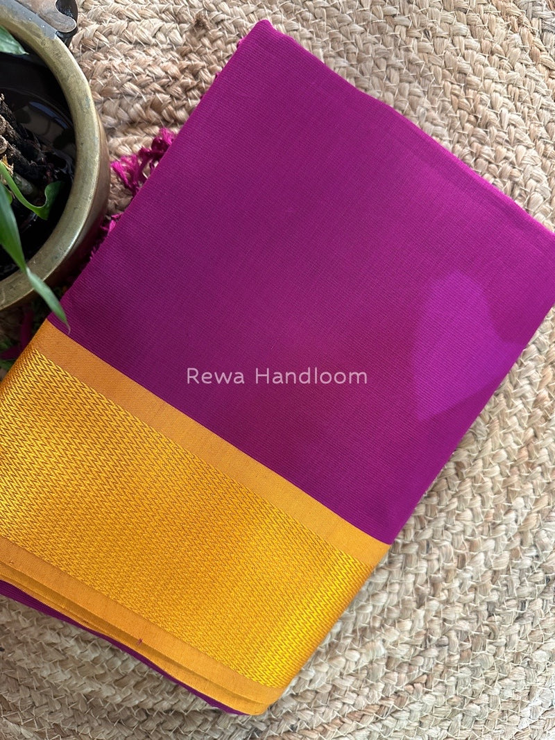 Maheshwari Purple Heavy Pallu Saree DPS016