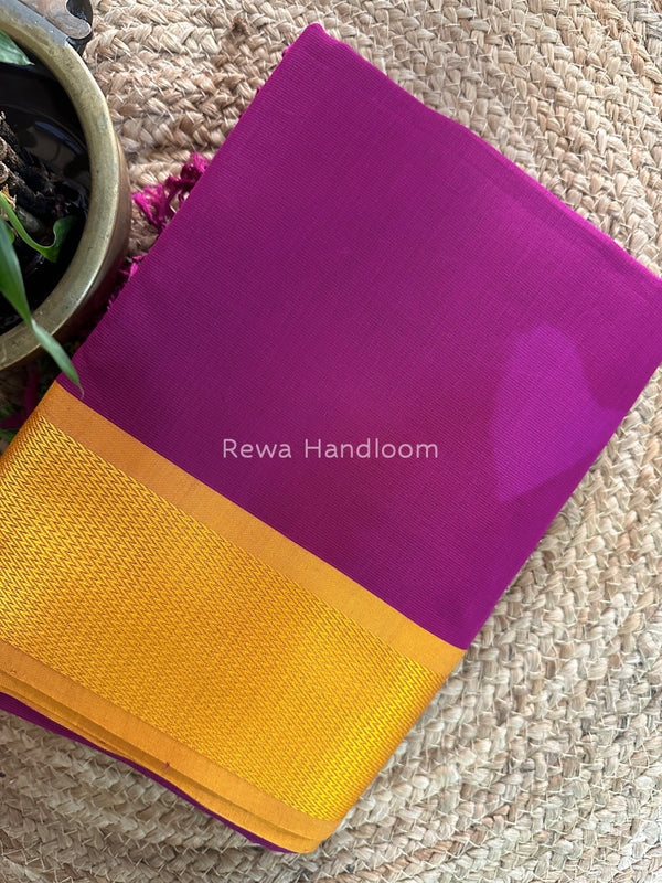 Maheshwari Purple Heavy Pallu Saree DPS016