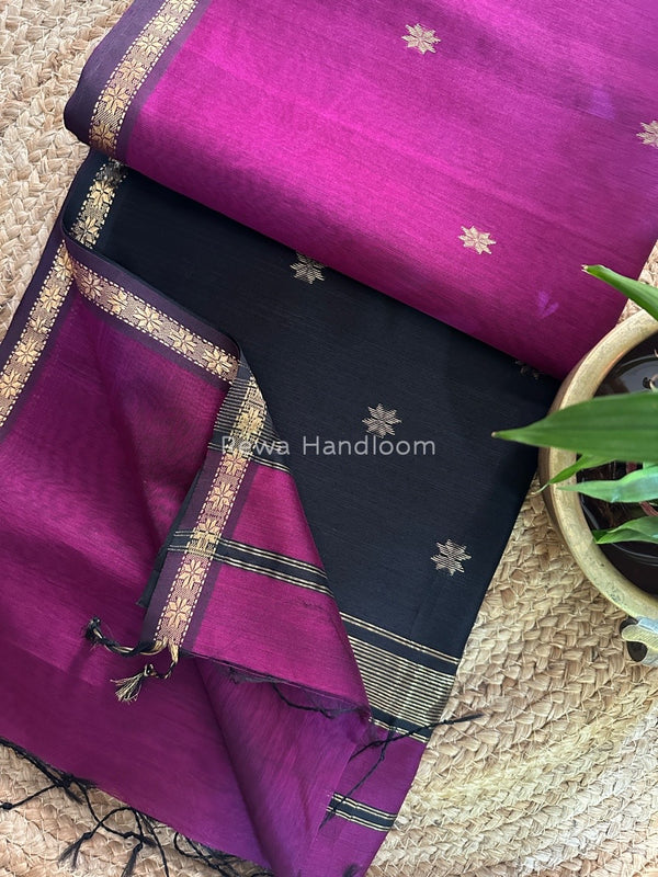  Zari Butti Maheshwari Saree