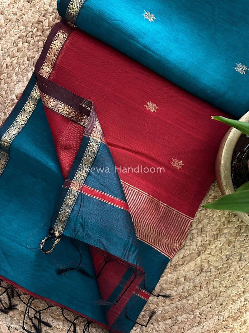  Zari Butti Maheshwari Saree