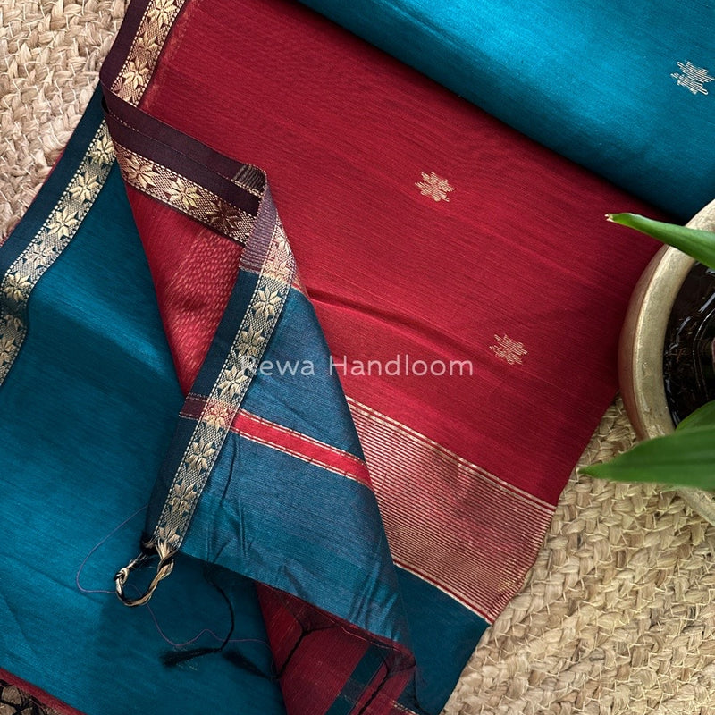  Zari Butti Maheshwari Saree