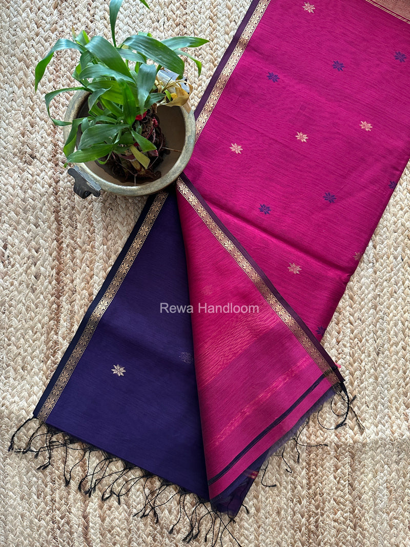 Violet Star Butti Maheshwari Saree SSB078