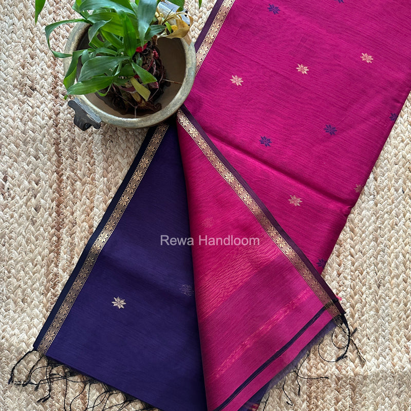 Violet Star Butti Maheshwari Saree SSB078