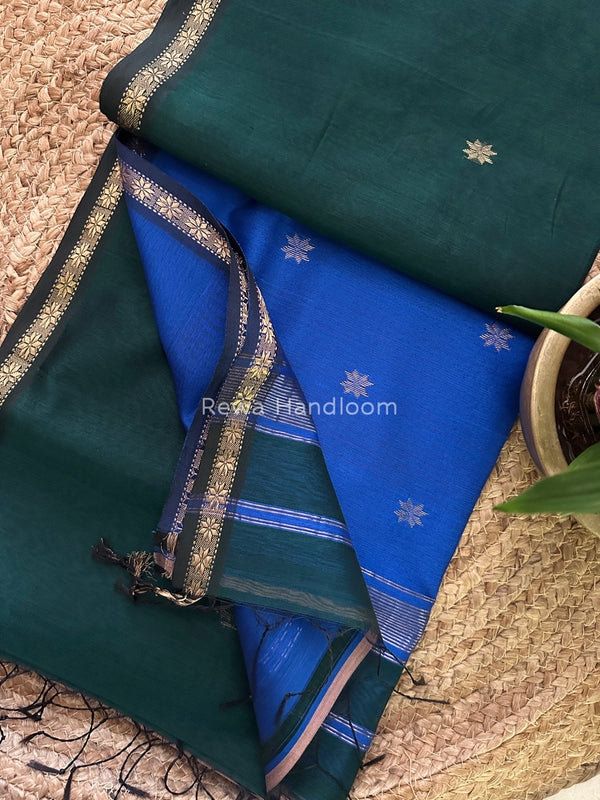  Zari Butti Maheshwari Saree