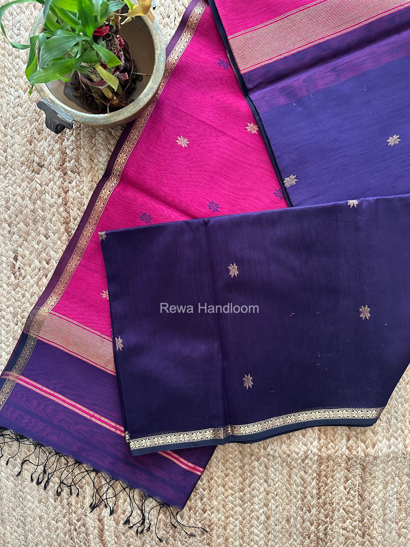 Violet Star Butti Maheshwari Saree SSB078