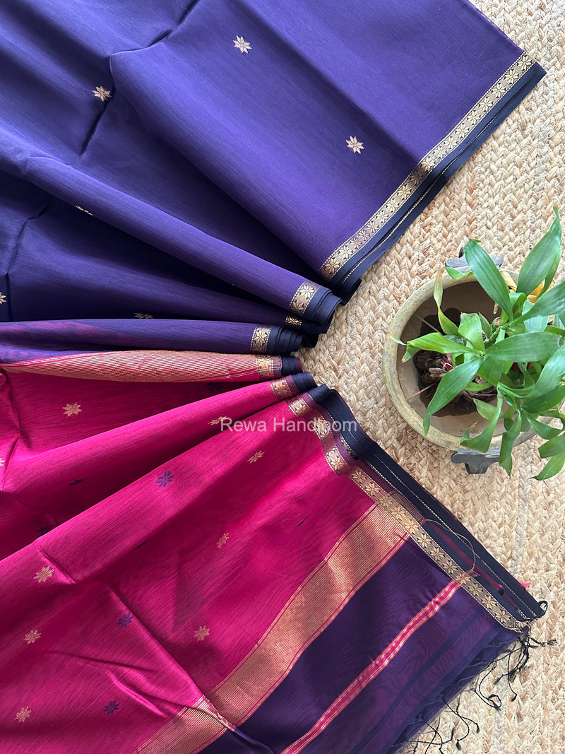 Violet Star Butti Maheshwari Saree SSB078