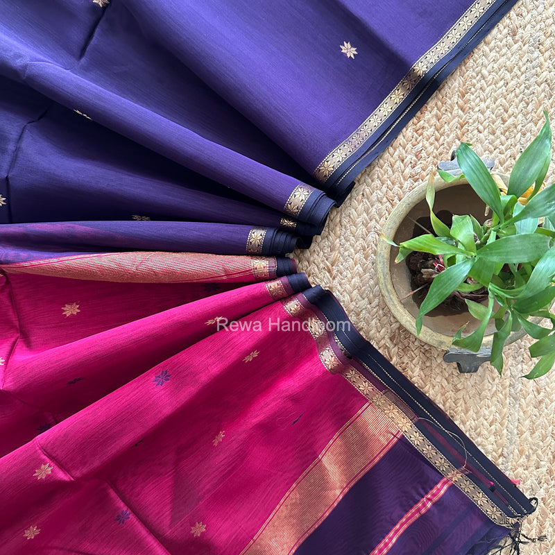Violet Star Butti Maheshwari Saree SSB078