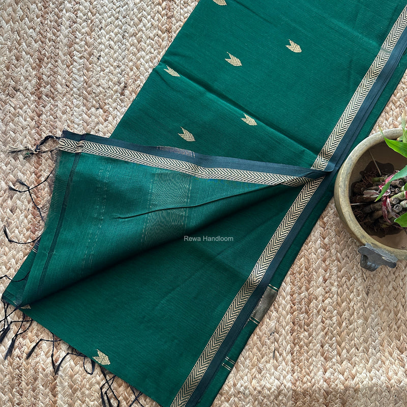 Green V Butti Maheshwari Saree VBS075
