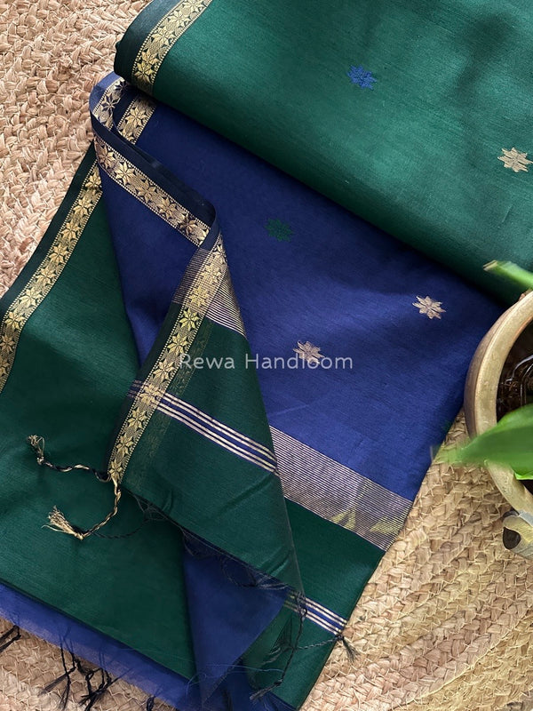  Zari Butti Maheshwari Saree