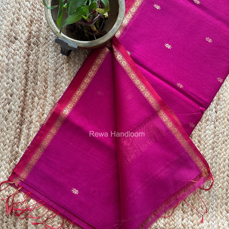 Magenta Star Butti Maheshwari Saree SSB077