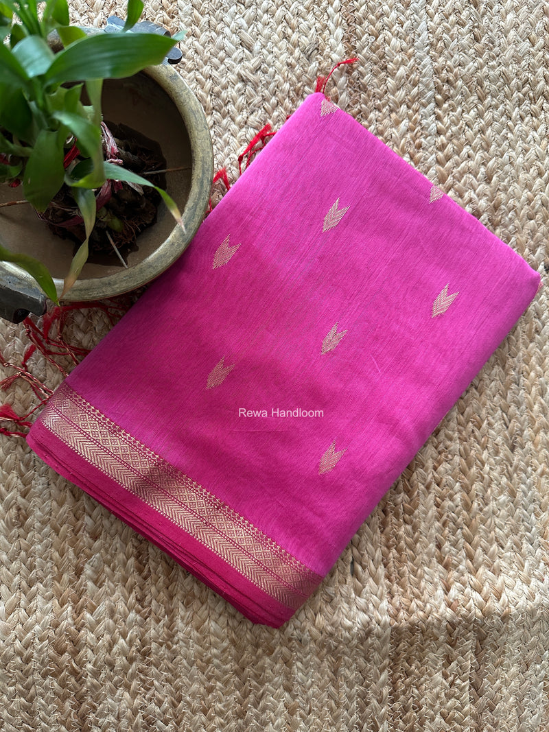 Maheshwari Fuchsia Pink Aami Butti Saree SBT00126