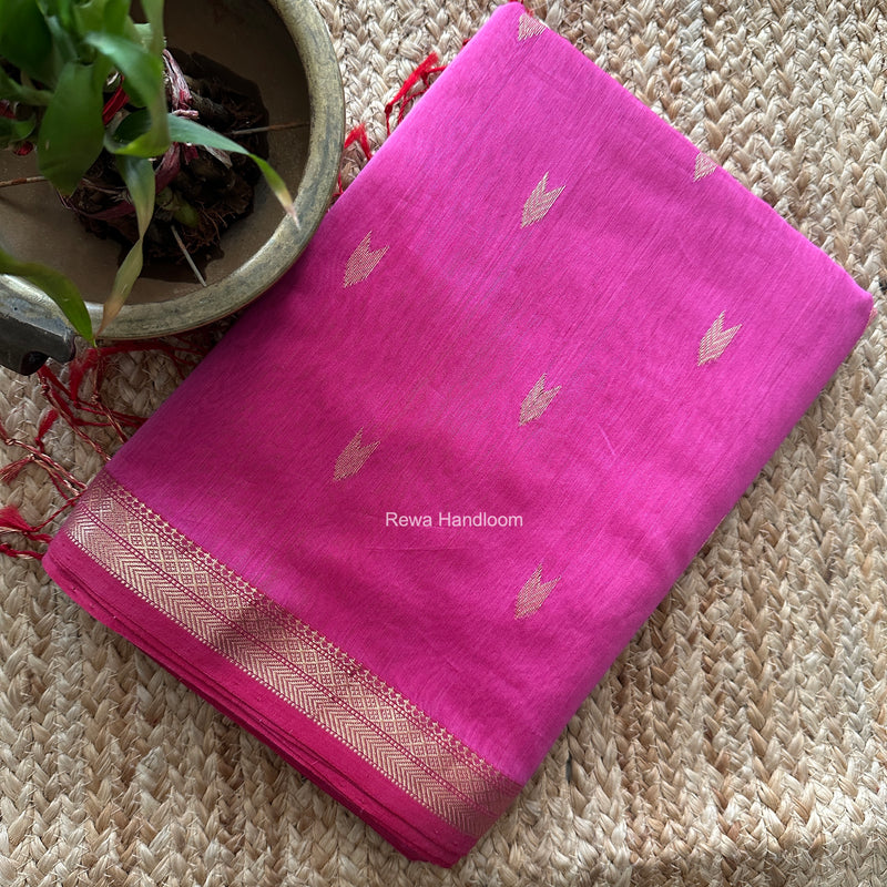 Maheshwari Fuchsia Pink Aami Butti Saree SBT00126