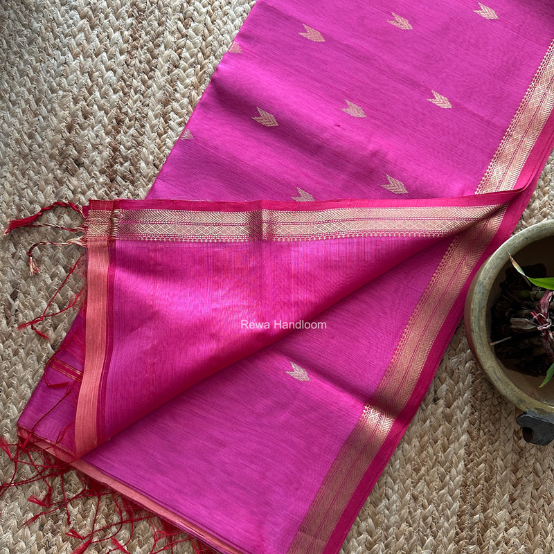 Maheshwari Fuchsia Pink Aami Butti Saree SBT00126