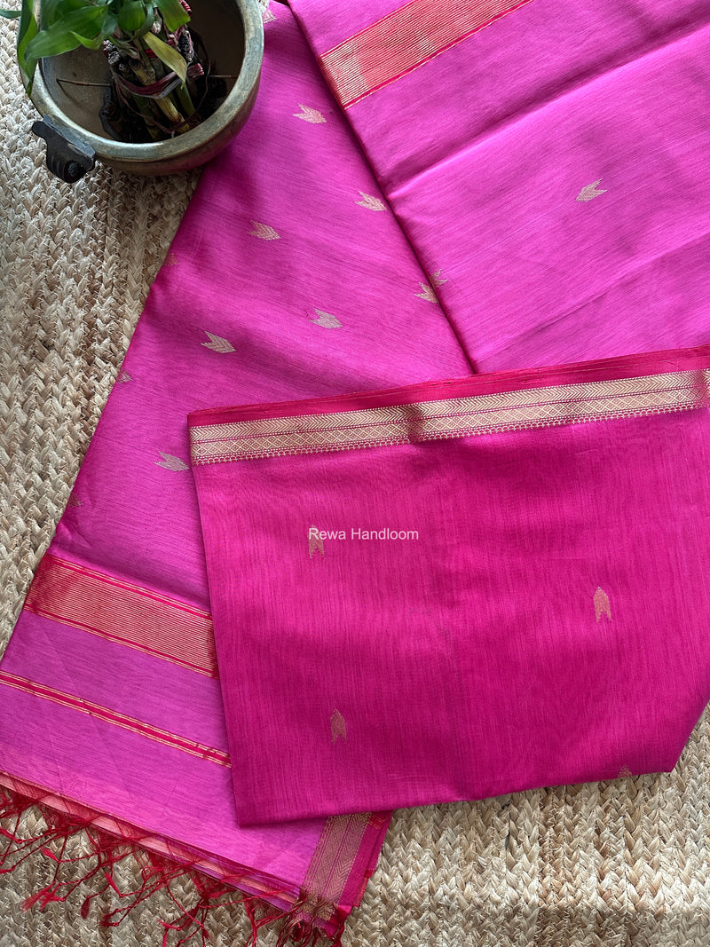 Maheshwari Fuchsia Pink Aami Butti Saree SBT00126
