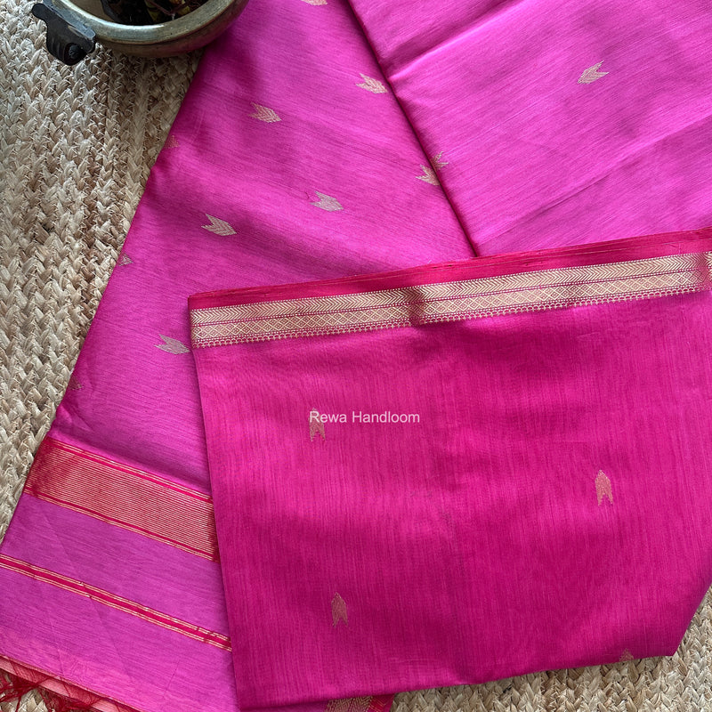 Maheshwari Fuchsia Pink Aami Butti Saree SBT00126