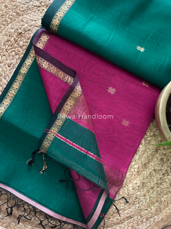  Zari Butti Maheshwari Saree
