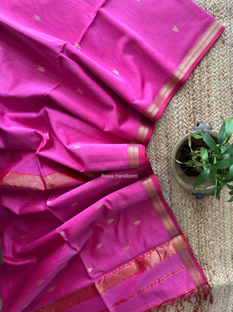 Maheshwari Fuchsia Pink Aami Butti Saree SBT00126