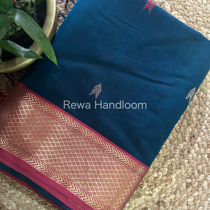  Zari Butti ~ Maheshwari Saree