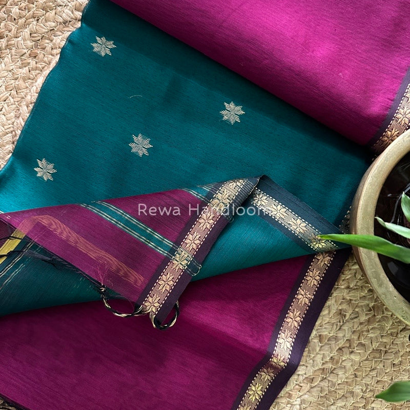  Zari Butti Maheshwari Saree