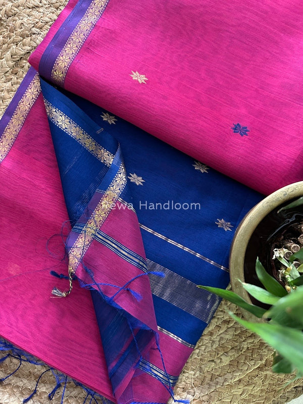  Zari Butti Maheshwari Saree