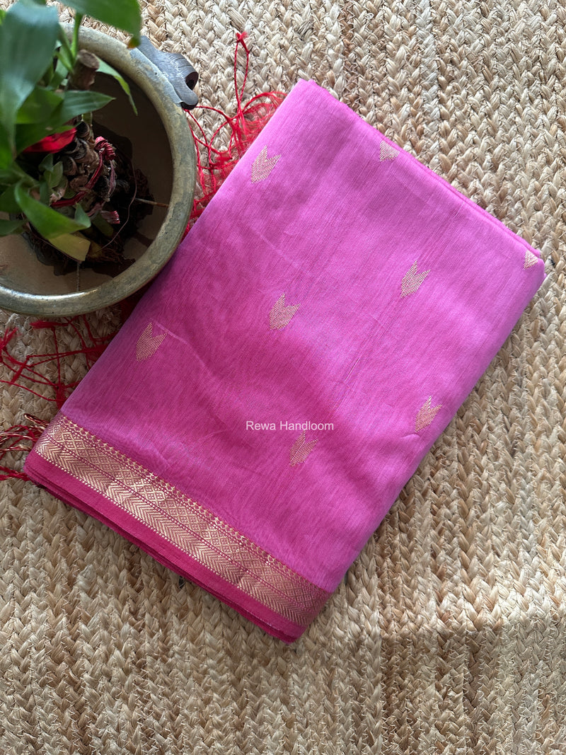 Maheshwari Pink Aami Butti Saree SBT00128