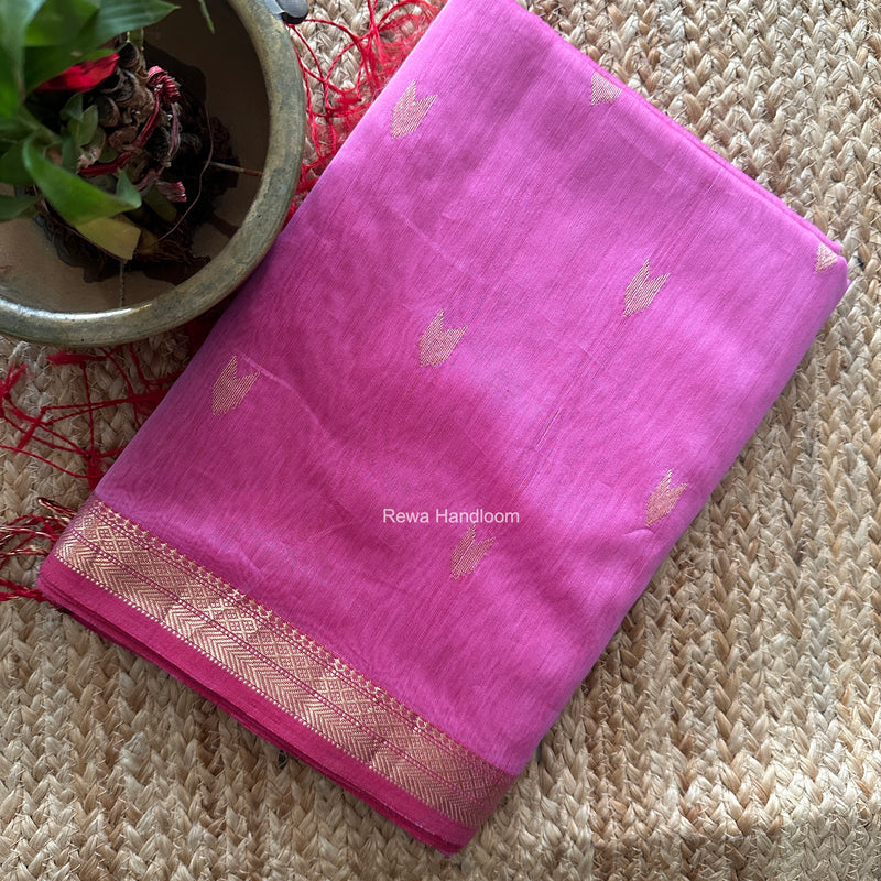 Maheshwari Pink Aami Butti Saree SBT00128