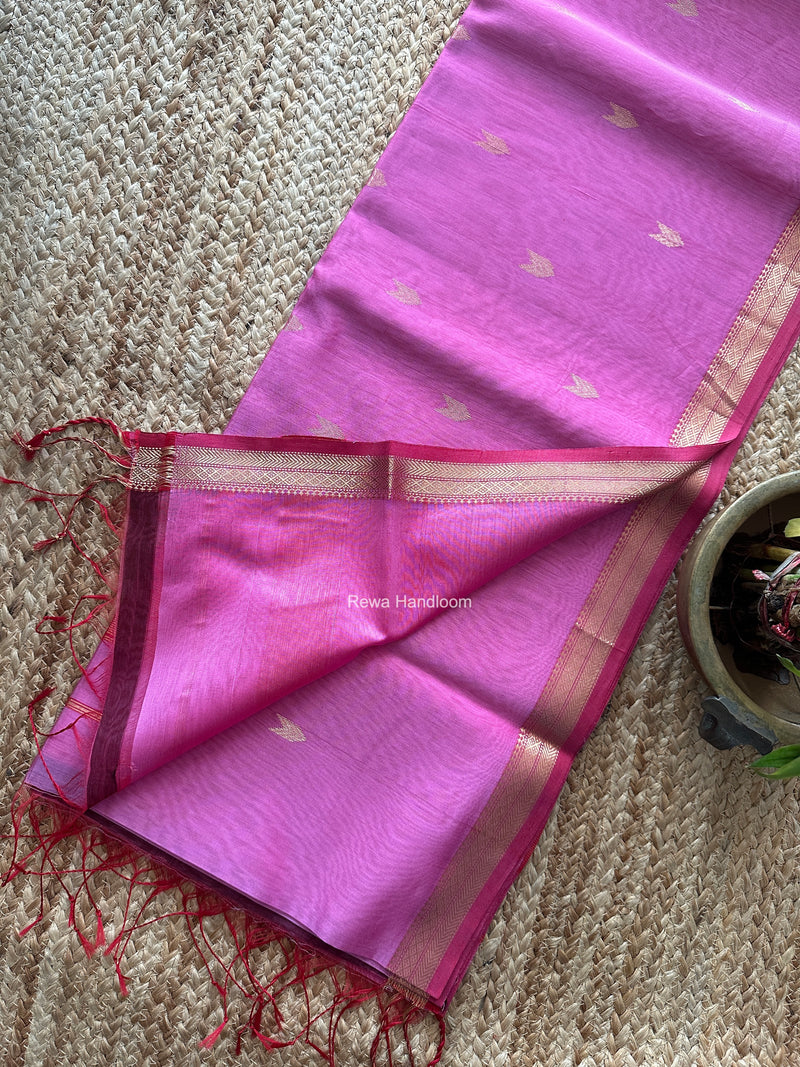 Maheshwari Pink Aami Butti Saree SBT00128