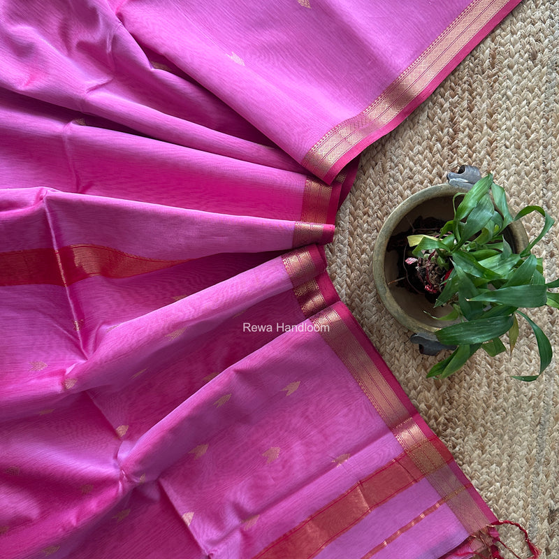 Maheshwari Pink Aami Butti Saree SBT00128