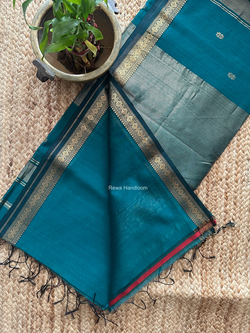 Maheshwari Rama Green Aami Butti Saree SBT00125