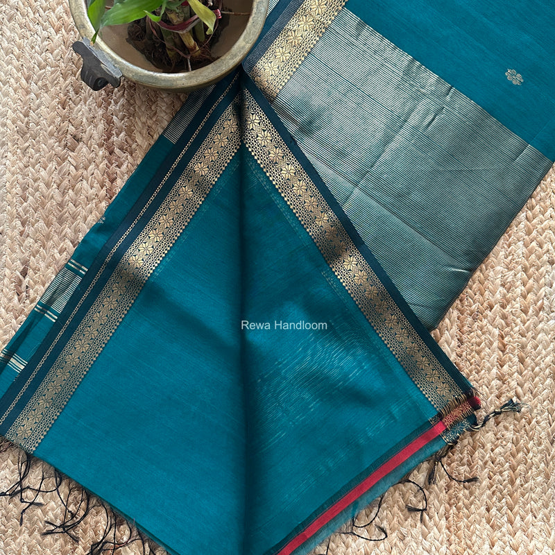 Maheshwari Rama Green Aami Butti Saree SBT00125