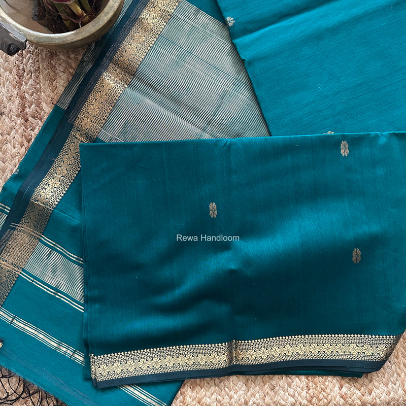 Maheshwari Rama Green Aami Butti Saree SBT00125