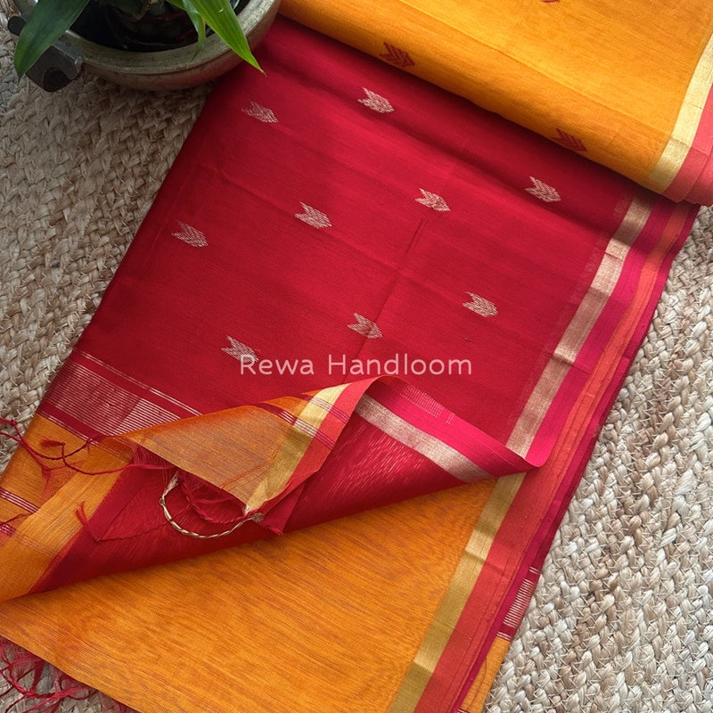 Zari Butti Maheshwari Saree 