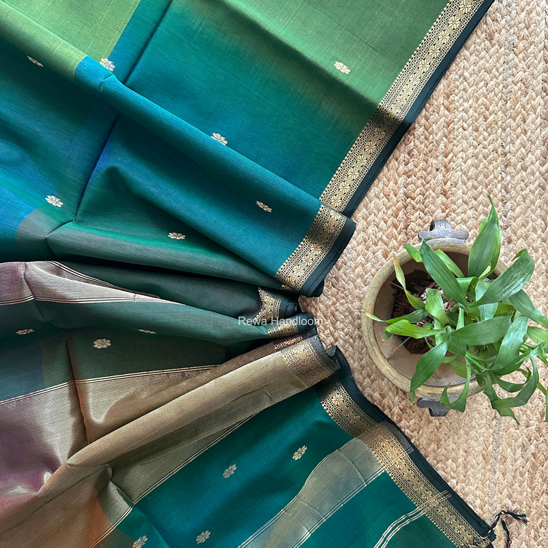 Maheshwari Green Aami Butti Saree SBT00127