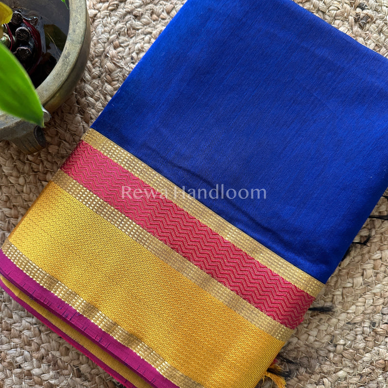 Maheshwari  Ganga Jamuna Rewa Border Saree 