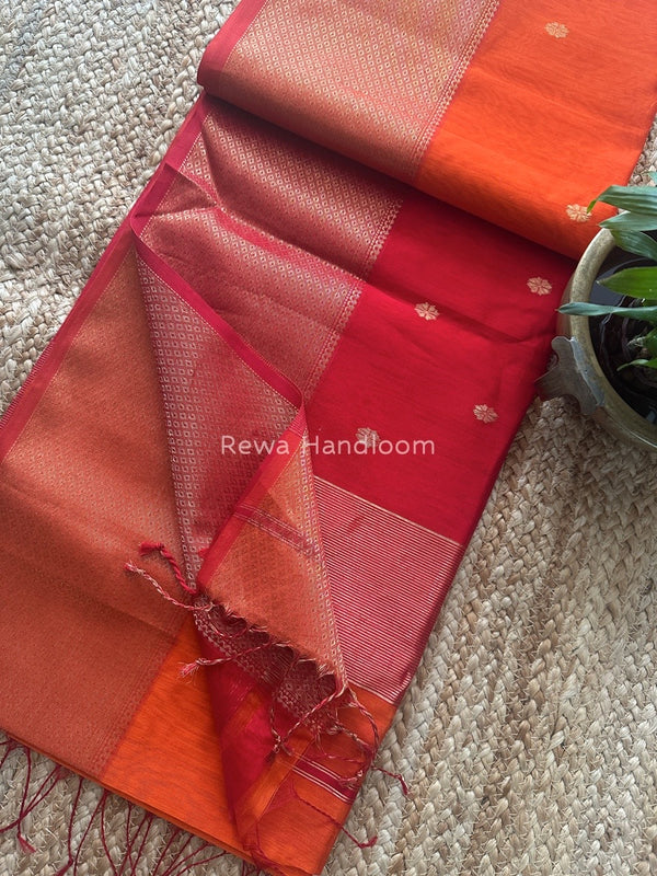 Maheshwari Flower Skirt Butti Saree