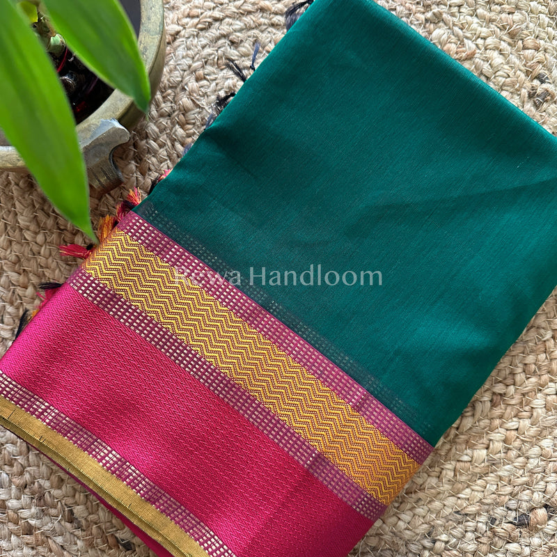 Maheshwari Ganga Jamuna Rewa Border Saree 