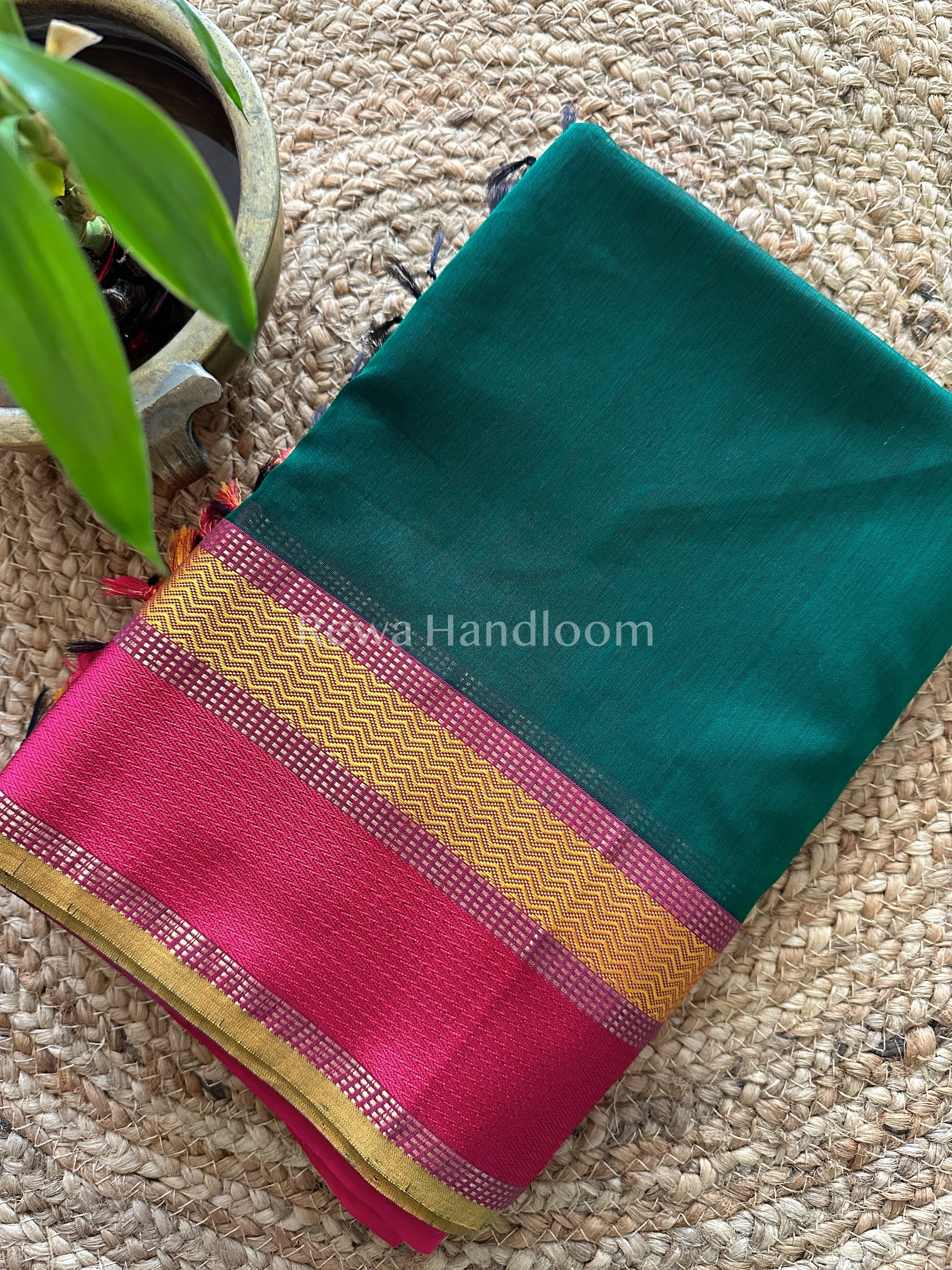 Maheshwari Ganga Jamuna Rewa Border Saree 