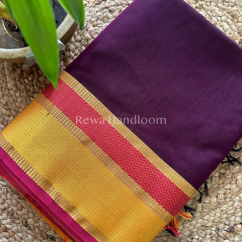 Maheshwari Ganga Jamuna Rewa Border Saree