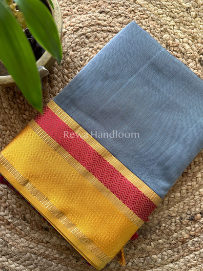 Maheshwari Ganga Jamuna Rewa Border Saree 