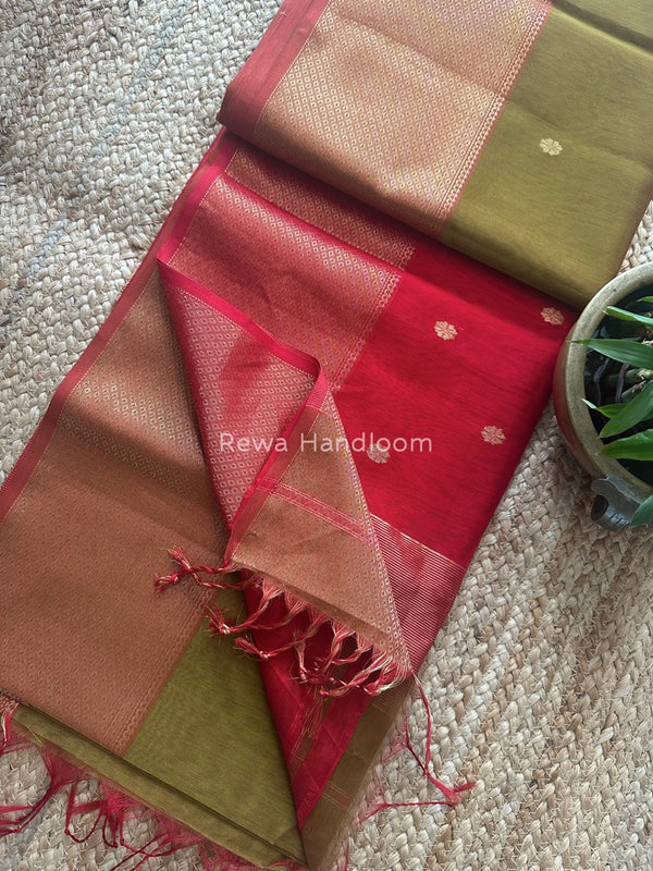 Maheshwari Flower Skirt Butti Saree