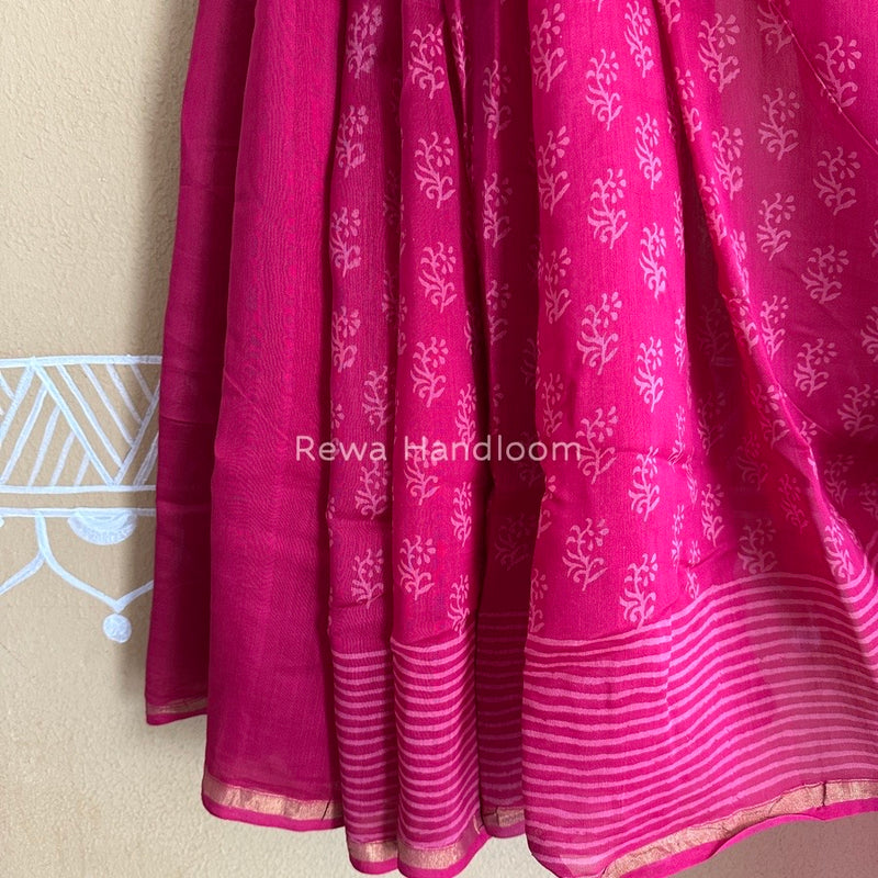  Chanderi Silk Printed Saree