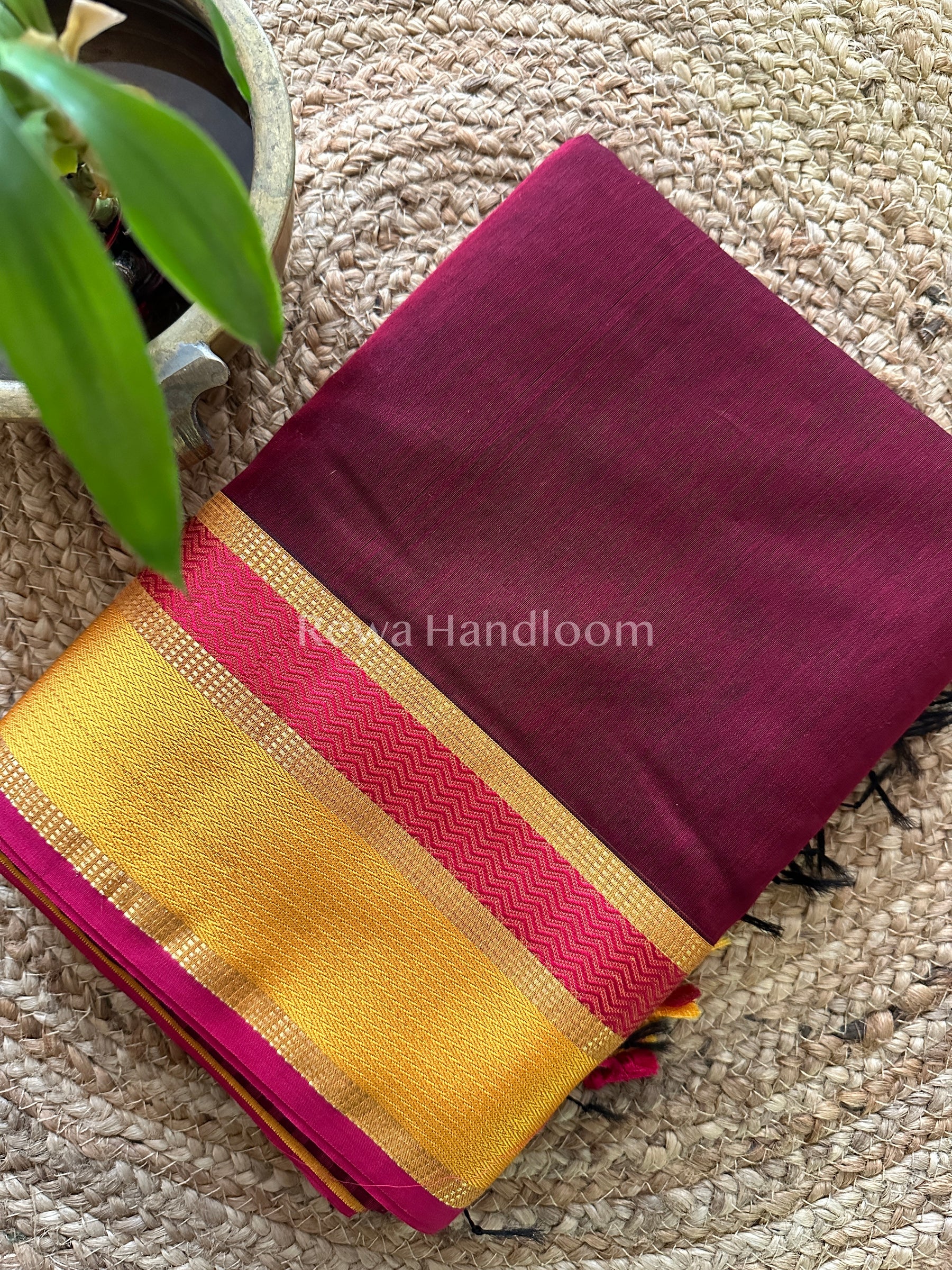 Maheshwari Ganga Jamuna Rewa Border Saree 