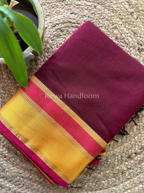 Maheshwari Ganga Jamuna Rewa Border Saree 