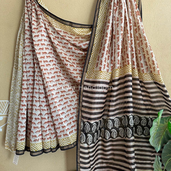  Chanderi Silk Printed Saree
