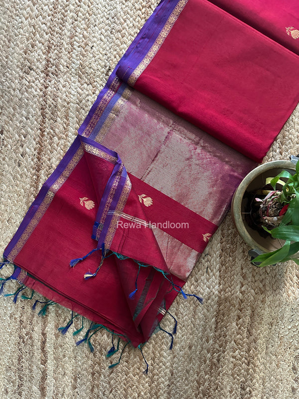 Maheshwari Shaded Lotus Butta Saree