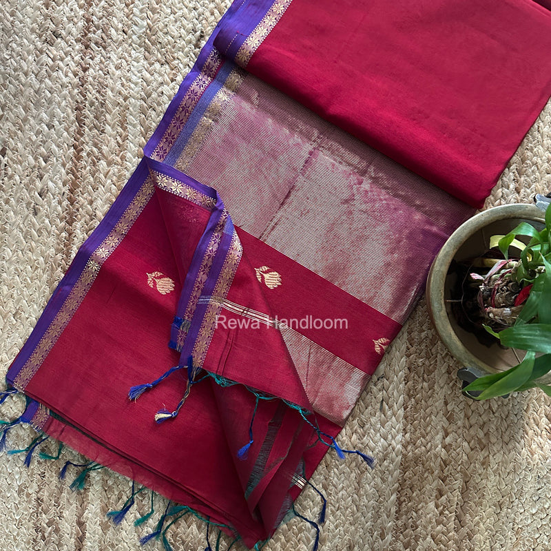 Maheshwari Shaded Lotus Butta Saree