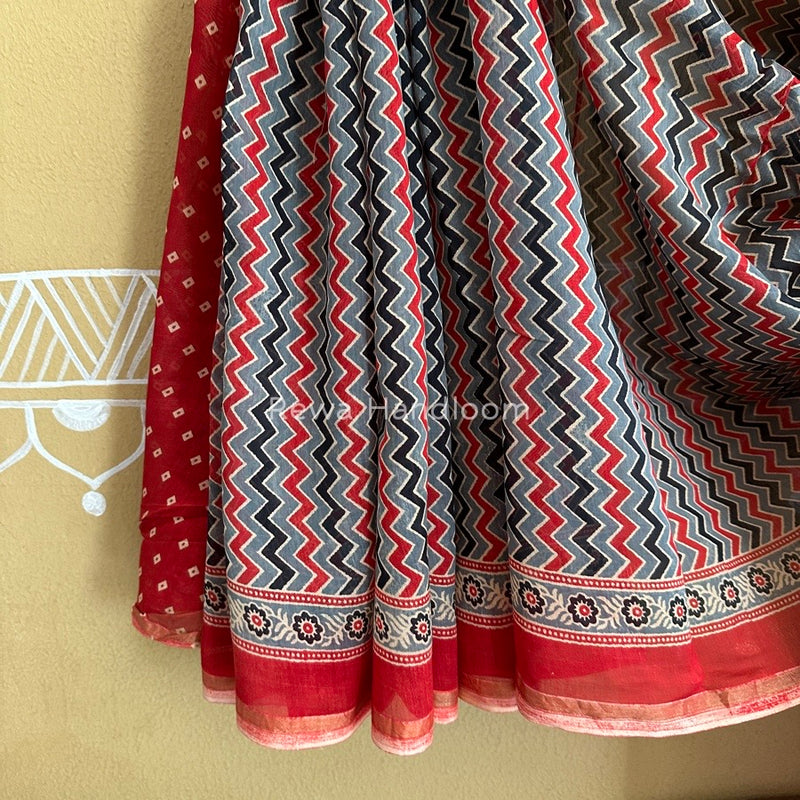  Chanderi Silk Printed Saree