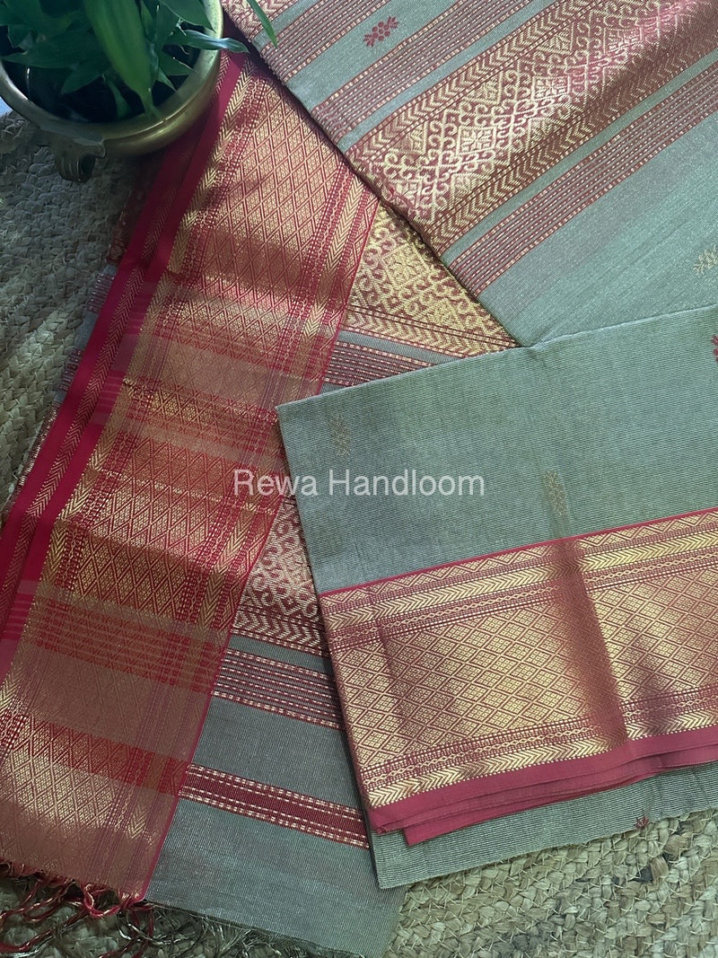 Maheshwari Tussar Tissue Rich Pallu Saree THP012